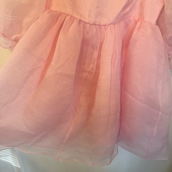 Pink Puff Sleeve Dress (Size M, Stretchy) - Picture 3 of 6